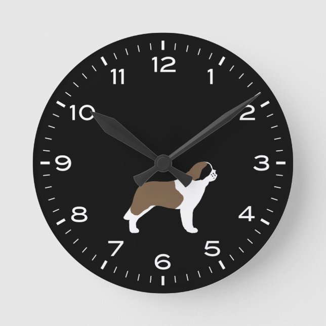 Horloge Ronde Saint Bernard Dog Breed Clock (Recto)