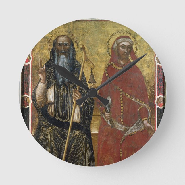 Horloge Ronde Saints Anthony Abbot et Eligius - Processus peint (Recto)