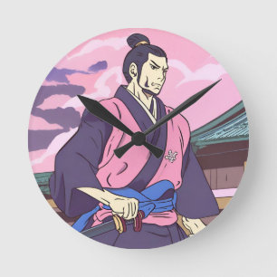 Horloge Ronde samouraï