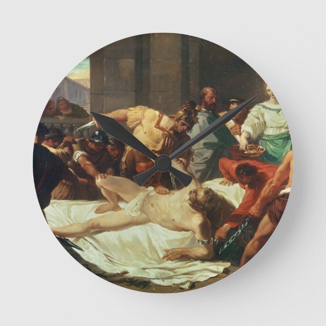 Horloge Ronde Samson trahi par Delilah (huile sur toile) (Recto)