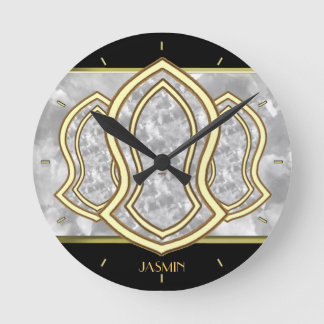 Horloge Ronde Sandal Of The Prophet (White) Marble & Gold