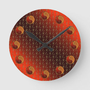 Horloge Ronde Sanglier de bois