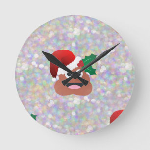 Horloge Ronde santa claus emoji