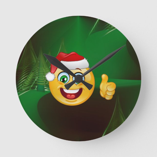 Horloge Ronde santa claus emojis (Recto)