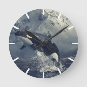 Horloge Ronde Saute-baleine sauvage