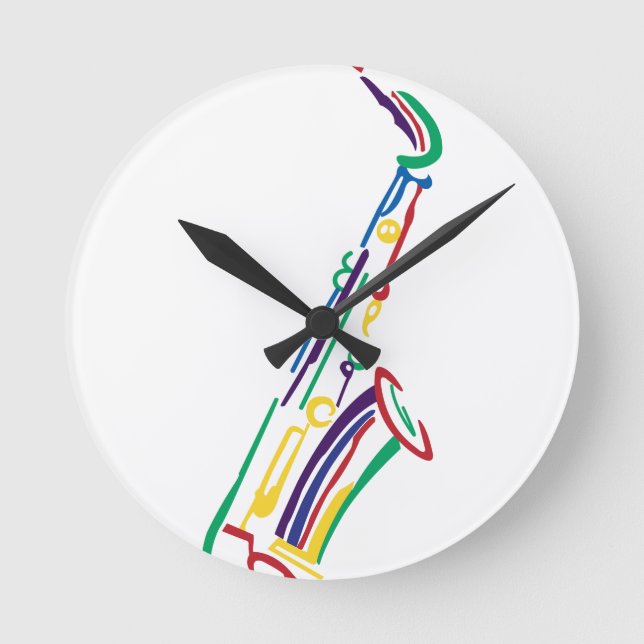 Horloge Ronde Saxophone (Recto)