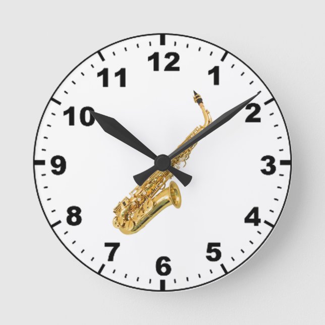 Horloge Ronde "Saxophone" design wall clocks (Recto)