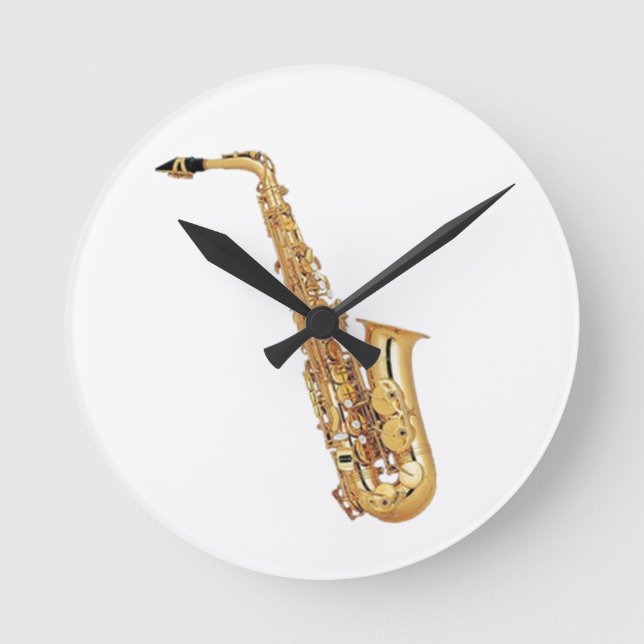 HORLOGE RONDE **SAXOPHONE** FERMER (Recto)