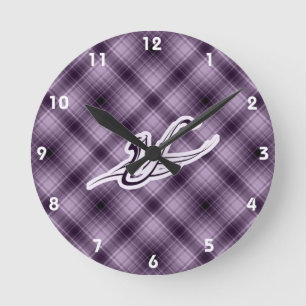 Horloge Ronde Saxophone violet