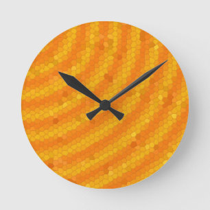 Horloge Ronde Scales de dragon orange
