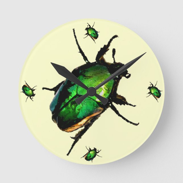 Horloge Ronde Scarab Beetle (Recto)