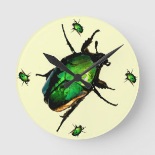 Horloge Ronde Scarab Beetle