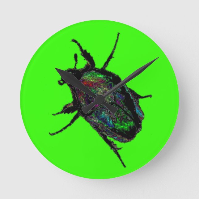 Horloge Ronde Scarab Beetle (Recto)
