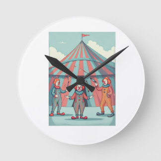 Horloge Ronde Scène de cirque lunaire