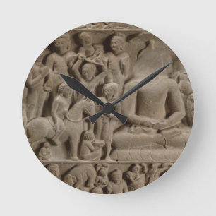 Horloge Ronde Scenes from Buddha's life, Sarnath, Uttar Pradesh