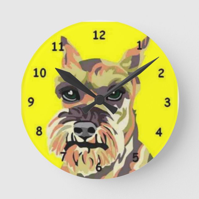 Horloge Ronde Schnauzer Wall Clock (Recto)