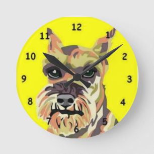 Horloge Ronde Schnauzer Wall Clock