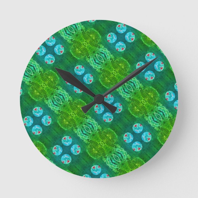 Horloge Ronde Sci-Fi - imaginaire alien planète spatiale mondes  (Recto)
