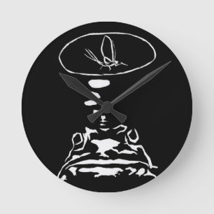Horloge Ronde Sci-Fi smart animaux "Hungry Frog Dreams"