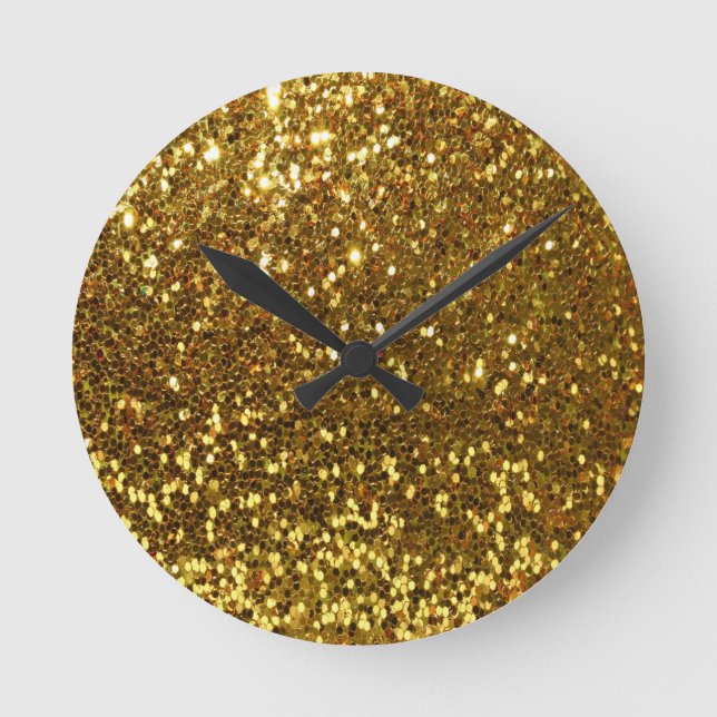 Horloge Ronde Scintillement d'or (Recto)