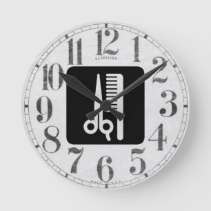 Horloge Ronde Scissors et Comb