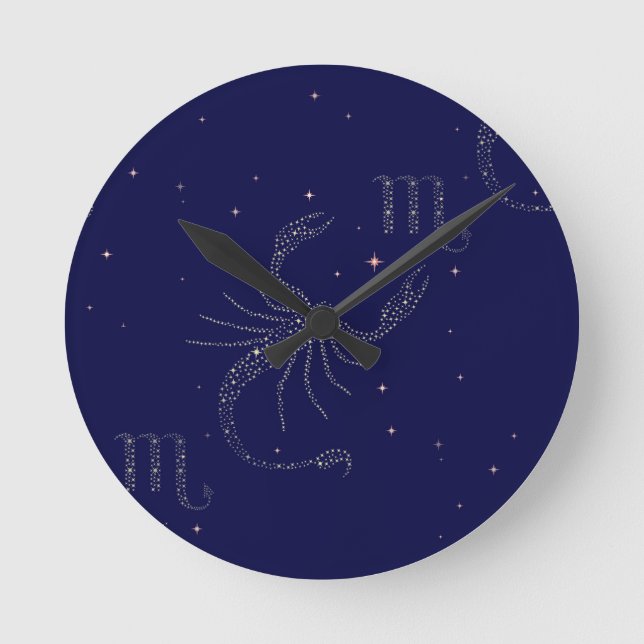 Horloge Ronde scorpio étoiles (Recto)