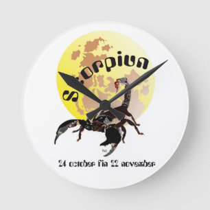 Horloge Ronde Scorpiun 24 octobre fin 22 novembre