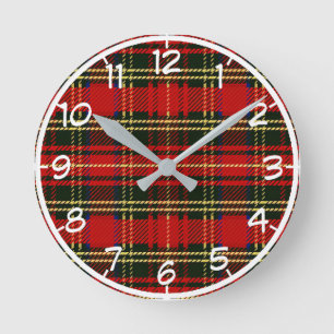 Horloge Ronde Scottish Flannel