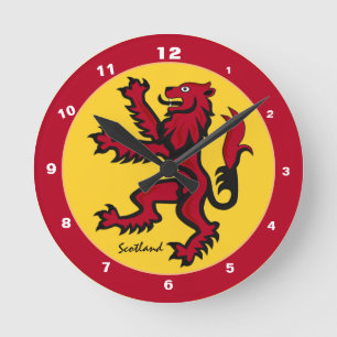 Horloge Ronde Scottish Rampant Flag & Scotland vintage Scotland/