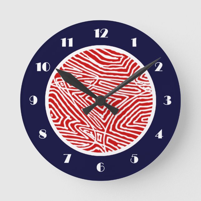 Horloge Ronde Scribble rouge (Recto)