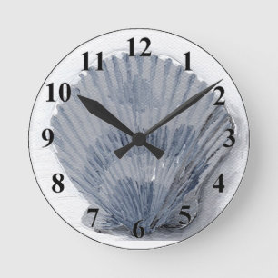 Horloge Ronde Seashell