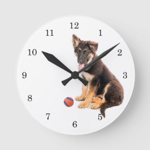 Horloge Ronde Secourir l'horloge ronde des chiots allemands