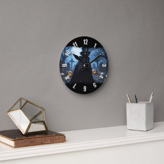 Horloge Ronde Seigneur Corbeau - Conception Gothique Halloween