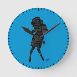 Horloge Ronde Seinfeld   Elaine Danse Silhouette