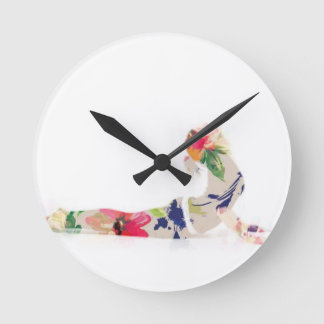 Horloge Ronde Séries de pose de Floral Cobra