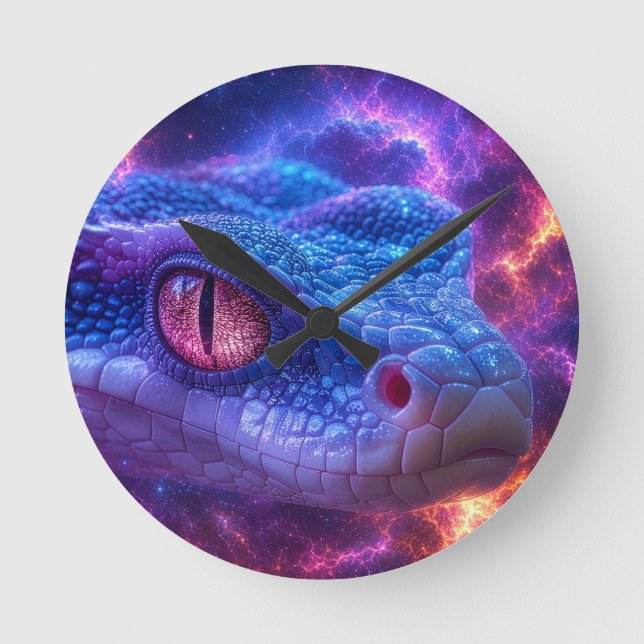 HORLOGE RONDE SERPENT DANS L'ESPACE (Recto)