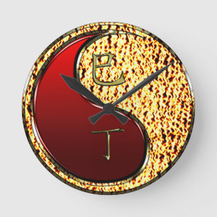 Horloge Ronde Serpent de Feu