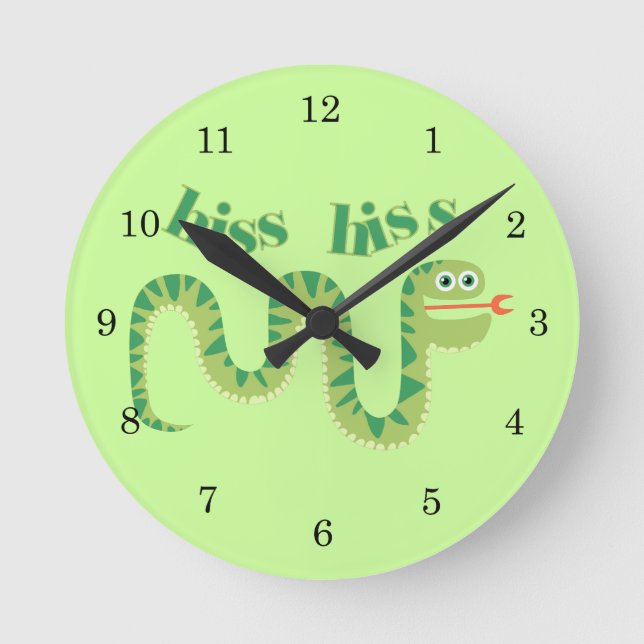 Horloge Ronde Serpent de sifflement de sifflement (Recto)