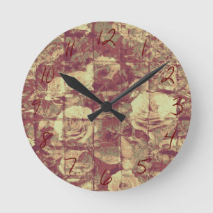 Horloge Ronde S'est levé le motif de camouflage sur l'arrière -