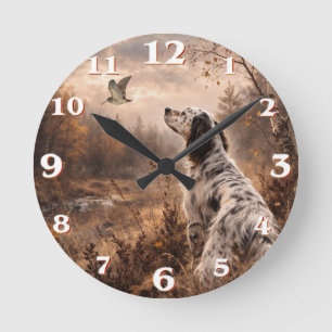 Horloge Ronde Setter anglais
