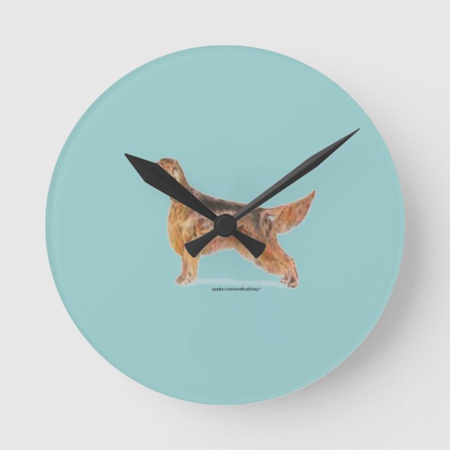 Horloge Ronde Setters irlandais (Recto)