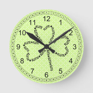 Horloge Ronde Shamrock de texte fluide