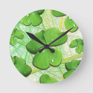 Horloge Ronde Shamrock vert St Patrick iPhone 5 Coque-Mate