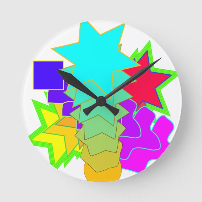 Horloge Ronde Shapes and Colors Clock (Recto)