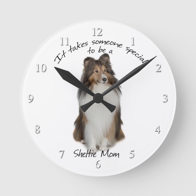 Horloge Ronde Sheltie Mom Clock (Recto)