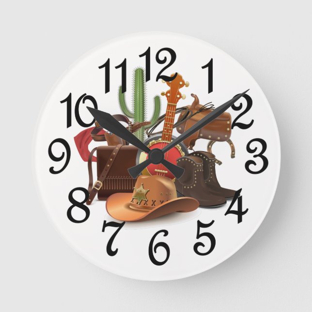 Horloge Ronde Shérif de l'Ouest (Recto)