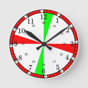 Horloge Ronde Shi's radio room clock.