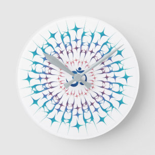 Horloge Ronde Shri Yantra ou Sri Chakra - Glowing Energy