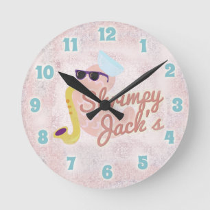 Horloge Ronde Shrimpy Jacks Fun Shrimp Caractère de dessin