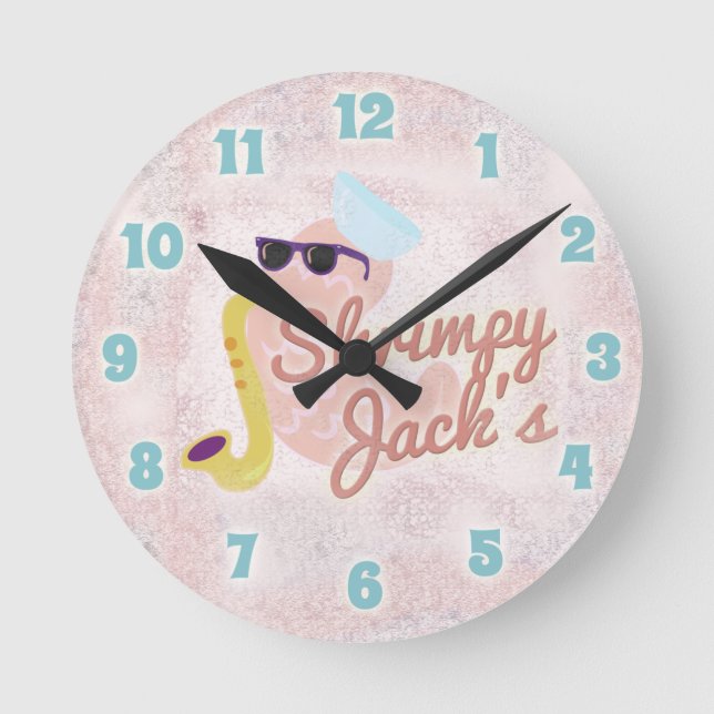 Horloge Ronde Shrimpy Jacks Fun Shrimp Caractère de dessin (Recto)